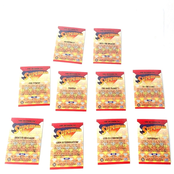 10 Superman Cards - Skybox - DC Comics 1993 - Collector's Cards - Card Lot #2 - Picture 2 of 2